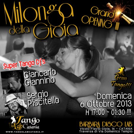 tango a catania milonga della gioia  6 ottobre 2013