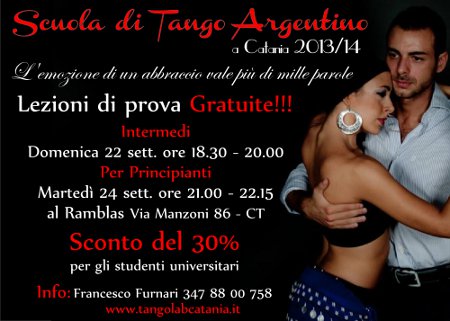 lezione gratuita tango catania
