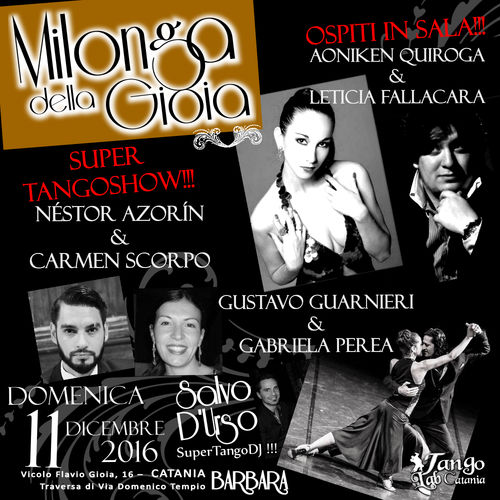 tango a catania milonga del 11 DICEMBRE 2016