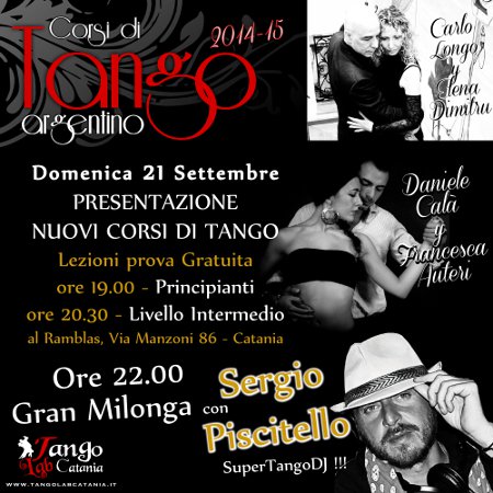 corsi di tango e milonga 21 settembre 2014